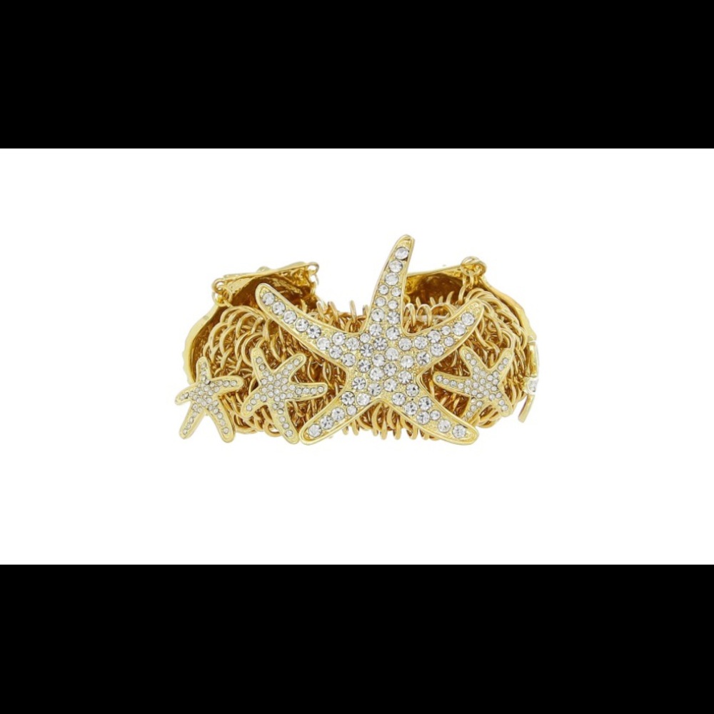 Traci Lynn Sea Star Gold Bracelet
